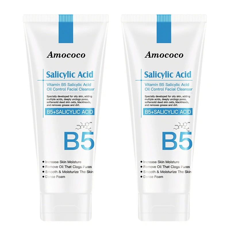 AMOCOCO Salicylic Acid Face Wash for Oily Acne Prone Skin