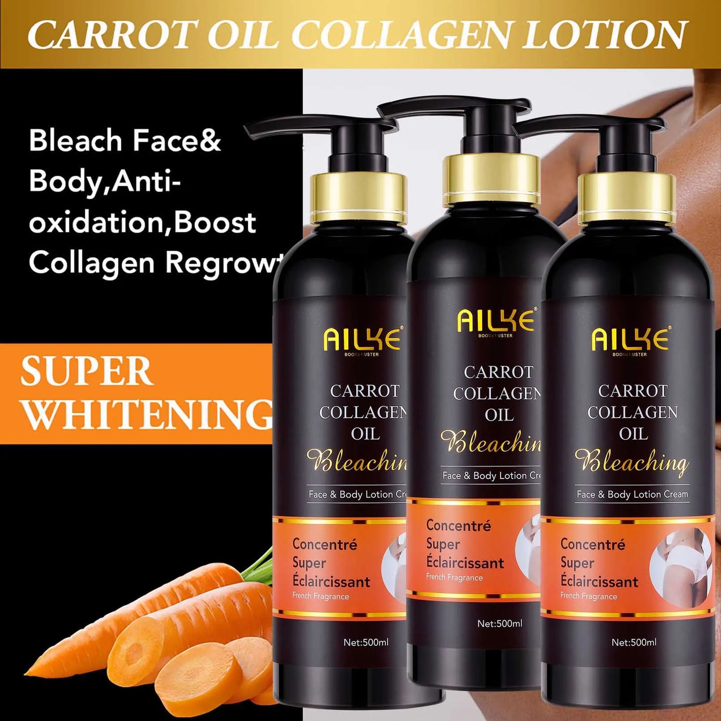 AILKE Skin Whitening Face Serum With Organic Collagen
