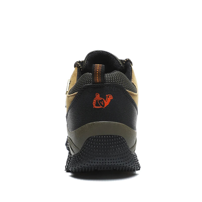 2026 New Men Shoes for Men Sneakers Leather Waterproof Mountaineering Camping Hiking Shoes Thick Sole Comfortable Running Shoes