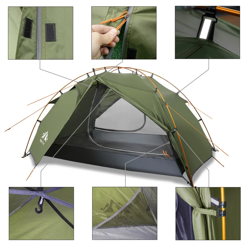 Night Cat Backpacking Tent Two Person Double Layer Waterproof Lightweight