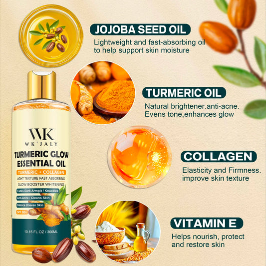 WK JALY Turmeric Brightening Body Oil For Moisturizing Skin Care