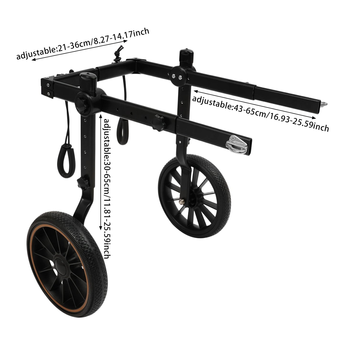 Bymaocar Adjustable Aluminum Dog Wheelchair Leg Support Rehabilitation Aid