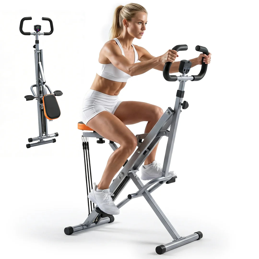 Foldable Squat Machine With Adjustable Resistance For Home Workout