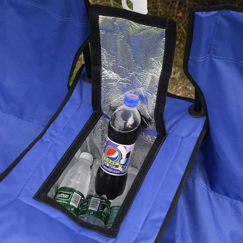 Dual Beach Camping Chair With Umbrella Table