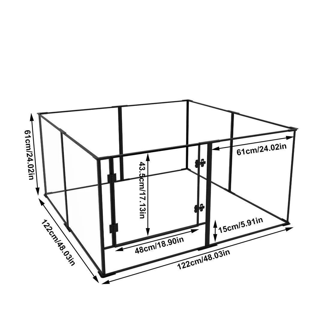 Bingopaw 8 Panel Acrylic Pet Exercise Playpen