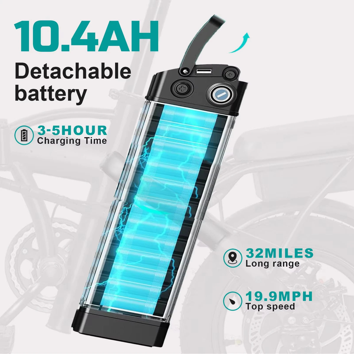 Terrosor Folding Electric Bicycle With 48V Motor And Range