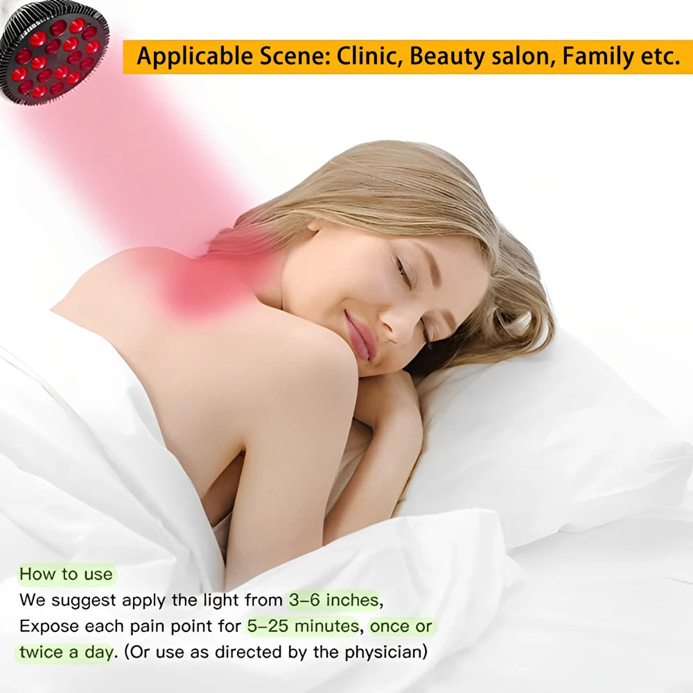 High-Concerned Chemical Red Light Therapy Lamp With Holder 660nm 850nm