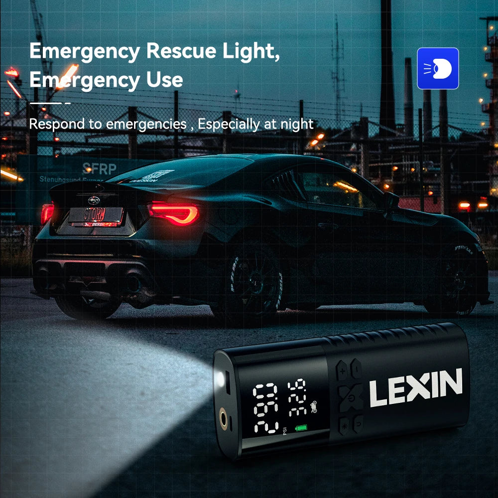 Lexin 4000mAh Smart Air Pump For Motorcycles And Bicycles