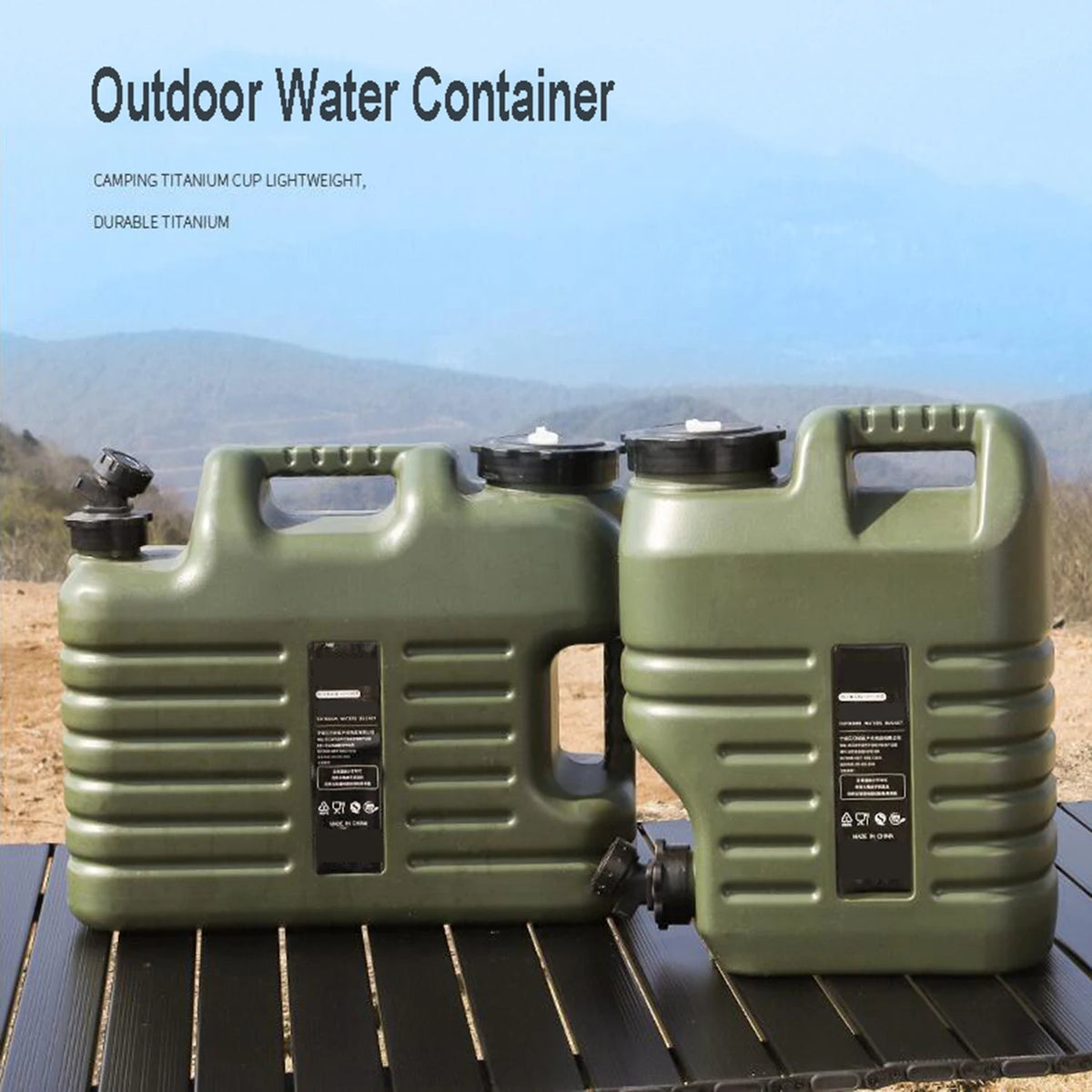 Desert Fox Military Green Water Tank Carrier Container With Spigot