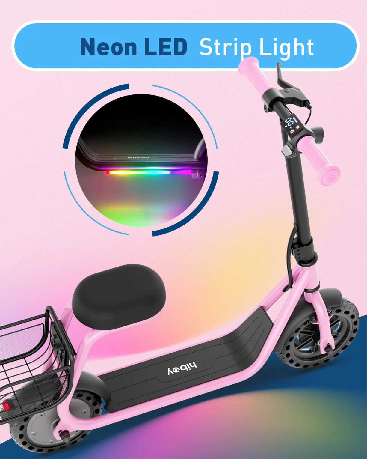 Hiboy Q2 Lite Kids Electric Scooter With Seat 100W Motor