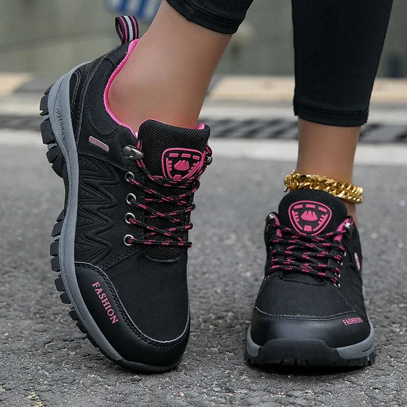 Dtqg Women Waterproof Non Slip Outdoor Hiking Shoes