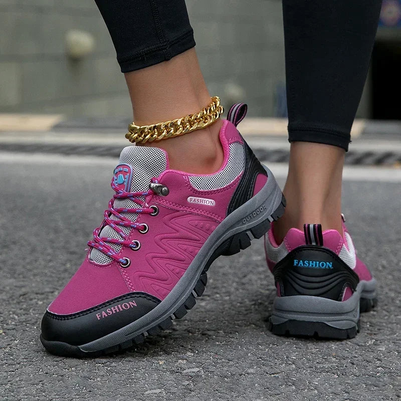 Dtqg Women Waterproof Non Slip Outdoor Hiking Shoes