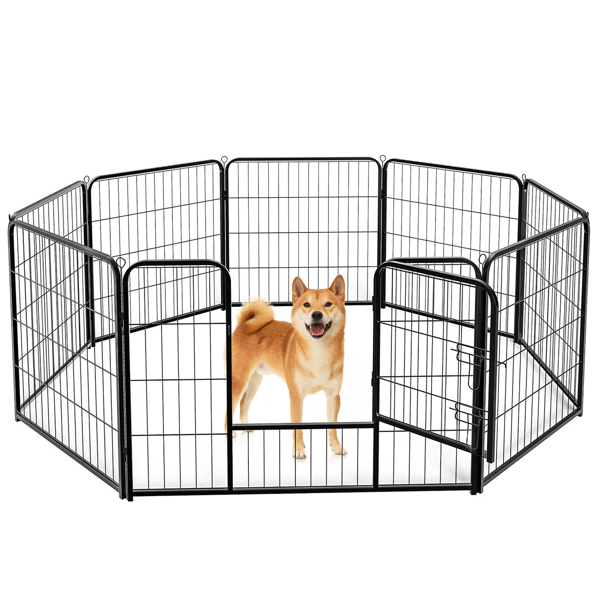 Jhk Metal 8 Panel Foldable Dog Playpen For Pets