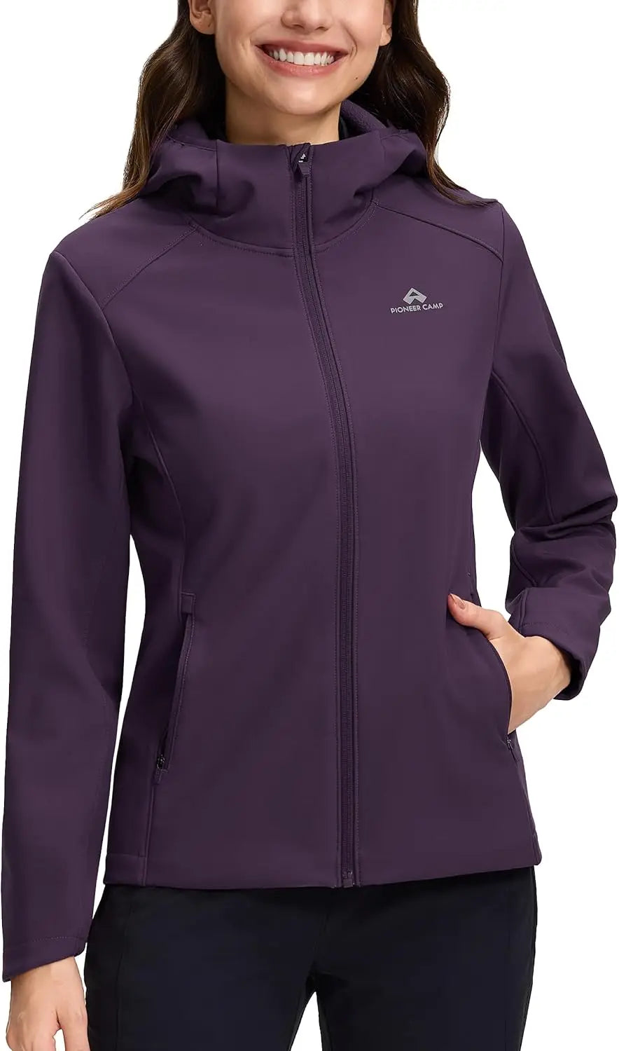Pioneer Camp Women Softshell Jacket Fleece Lined Waterproof Windbreaker Hiking