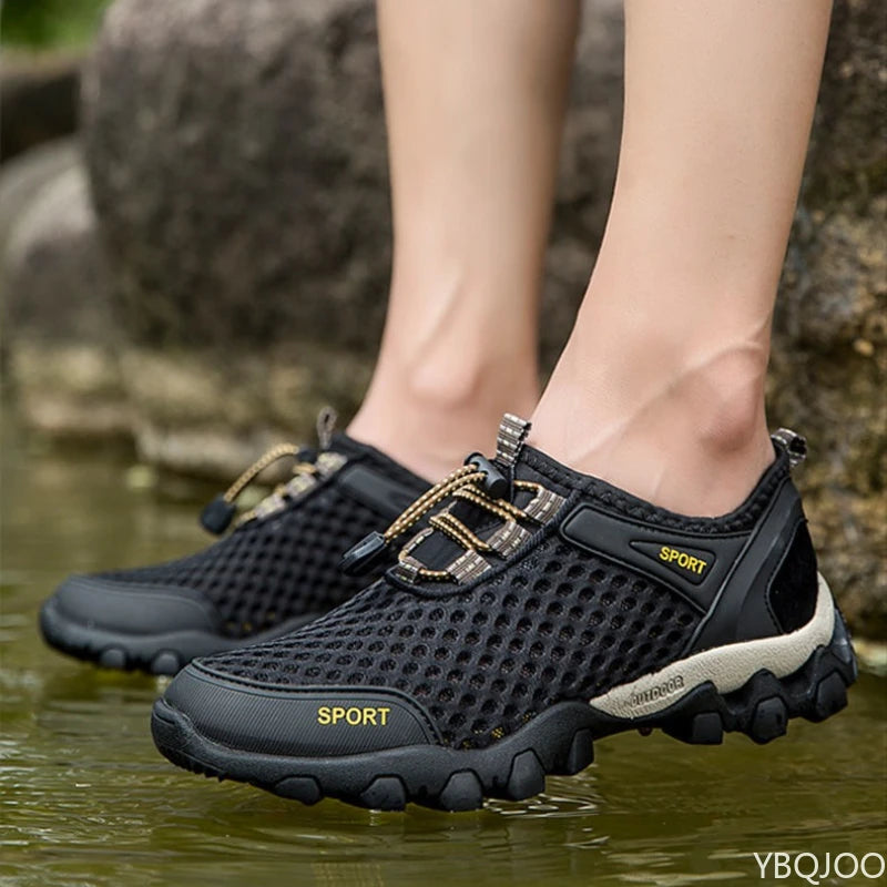 Summer Fashion Breathable Water Wading Men's Shoes Sports and Leisure Running Trend Flat Bottomed Mountaineering Sports Shoes