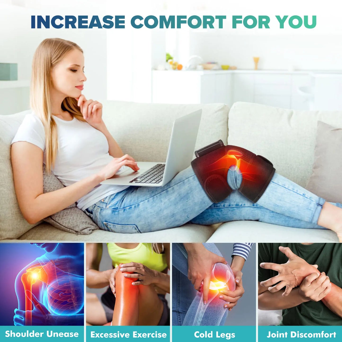 Intelligent Electric Heating Knee Shoulder Neck Massage Device