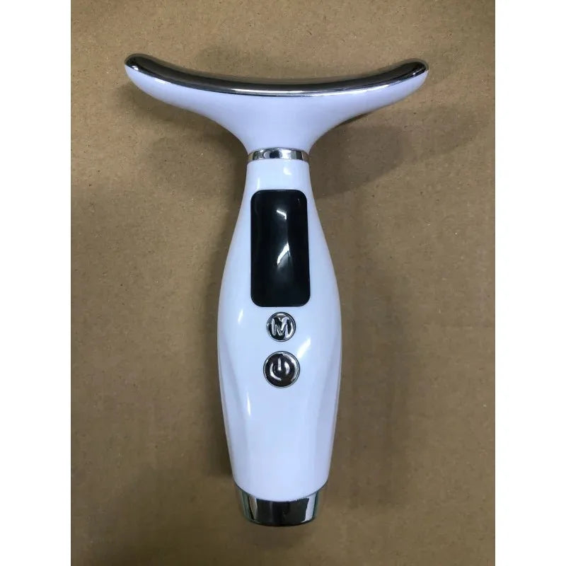 Portable 7 Colors LED Light Therapy Face And Neck Massager With Gentle Vibration