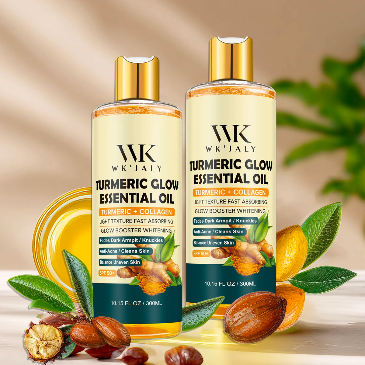 WK JALY Turmeric Brightening Body Oil For Moisturizing Skin Care