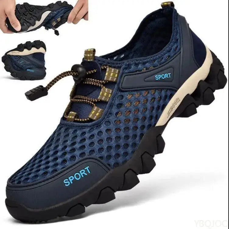 Summer Fashion Breathable Water Wading Men's Shoes Sports and Leisure Running Trend Flat Bottomed Mountaineering Sports Shoes