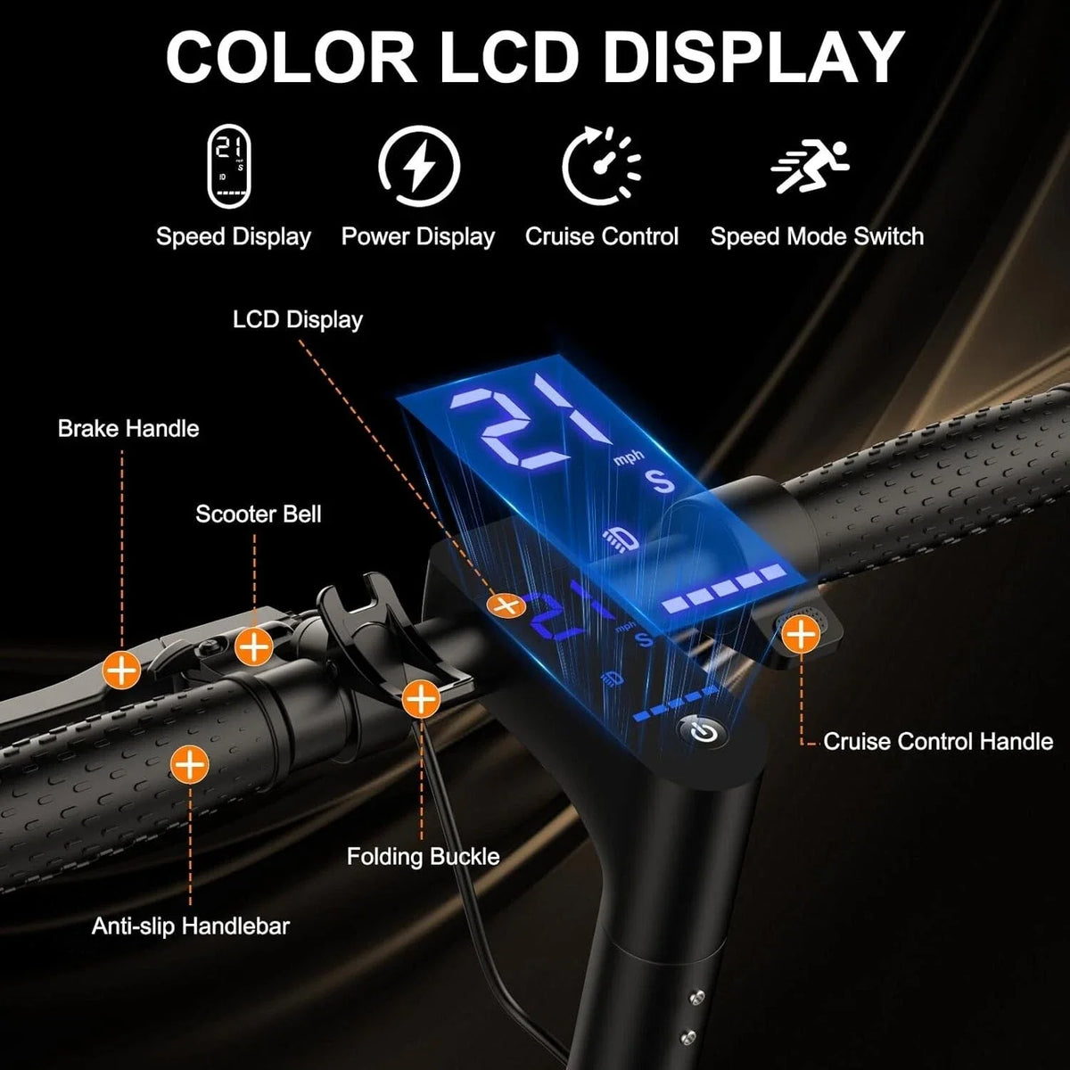 AOVOPRO Tmax Electric Scooter 500W 22 MPH Smart App
