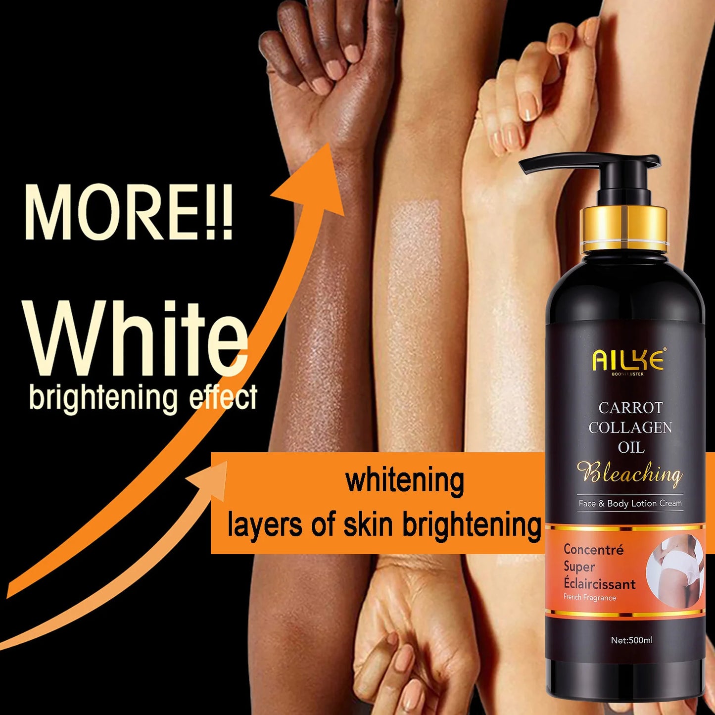 AILKE Skin Whitening Face Serum With Organic Collagen