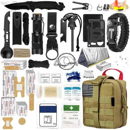 Professional Survival Outdoor Gear Set With Fire Starters