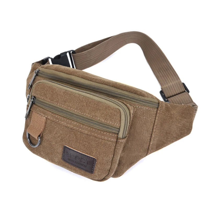 Canvas Chest Bag And Waist Pocket Pack