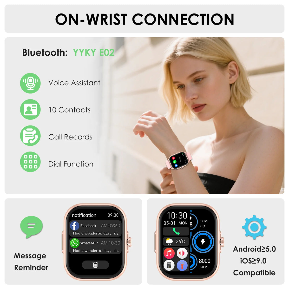 Smart Health Watch ECG PPG Blood Lipid Uric Acid Bluetooth