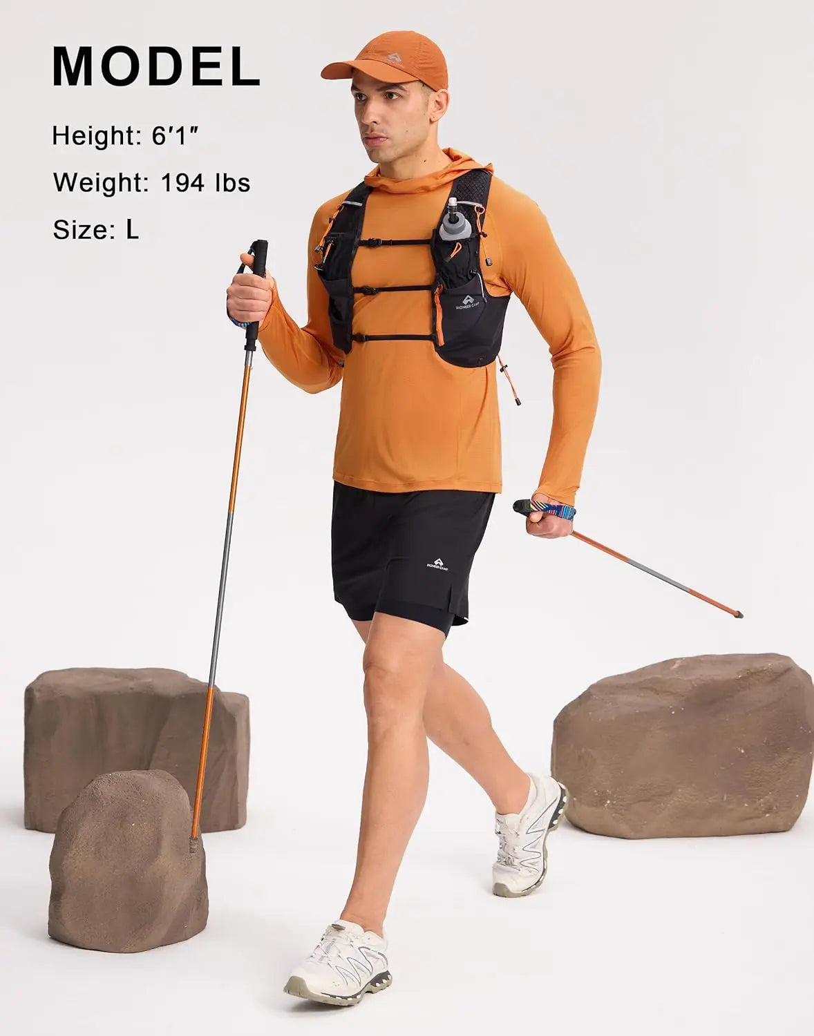 Pioneer Camp Men Lightweight Sun Protection Hoodie Quick Dry Hiking