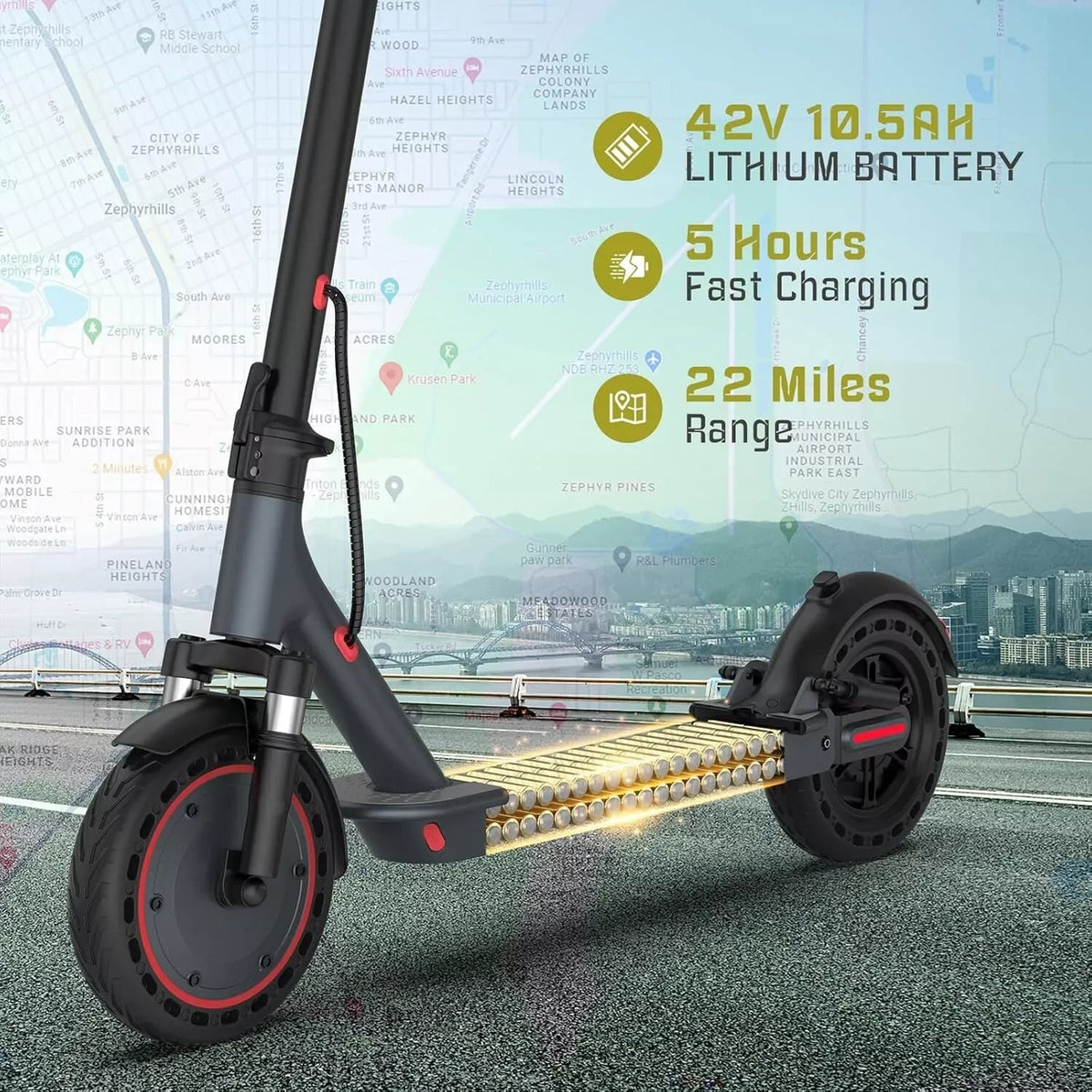 AOVOPRO Tmax Electric Scooter 500W 22 MPH Smart App