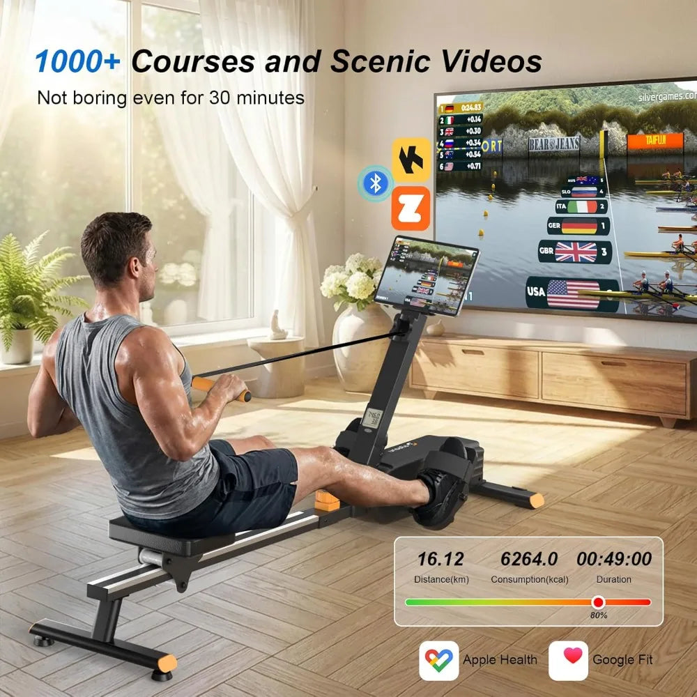 YTYIN Magnetic Rowing Machine Foldable 350 Lb Capacity Home Use