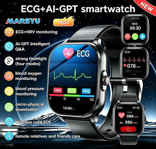Smart Health Watch ECG PPG Blood Lipid Uric Acid Bluetooth