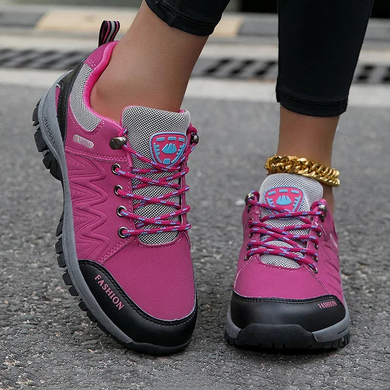 Dtqg Women Waterproof Non Slip Outdoor Hiking Shoes