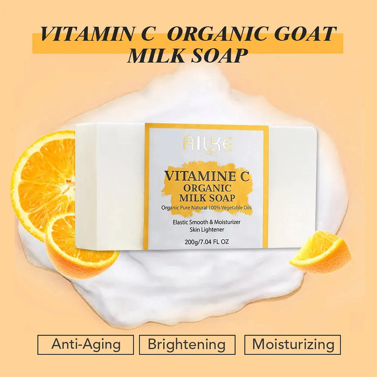 KYLIEFIT Ailke Organic Milk Soap Vitamin C Whitening