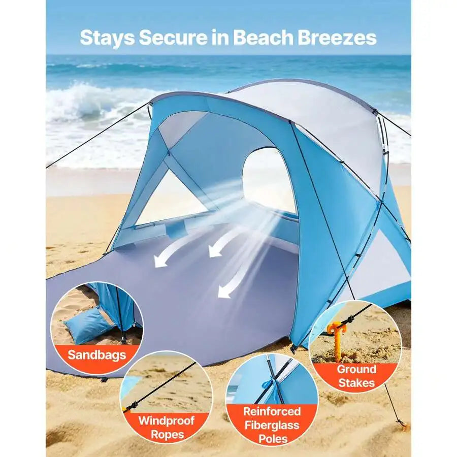 Beach Tent Sun Shelter With UPF 50 Protection
