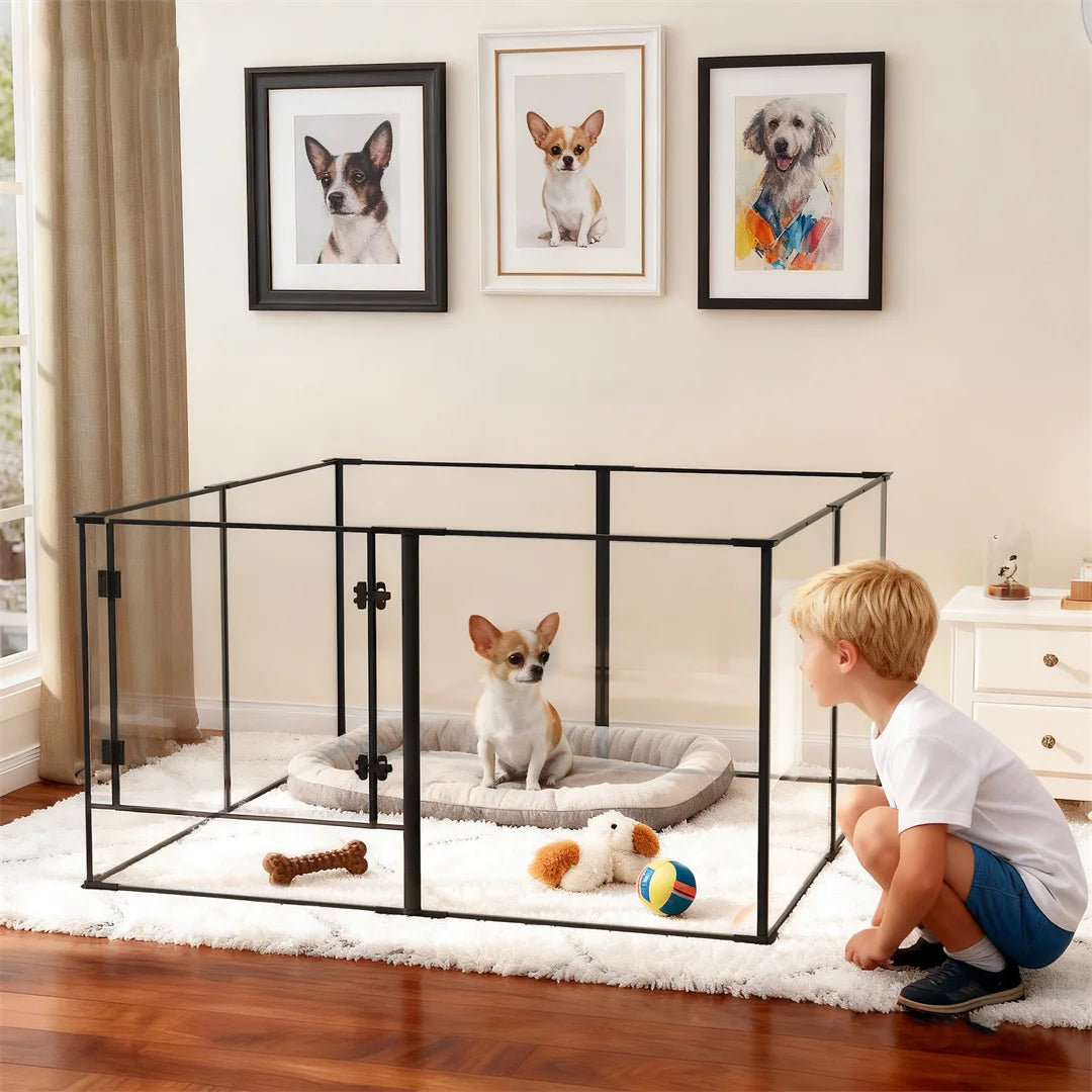 Bingopaw 8 Panel Acrylic Pet Exercise Playpen