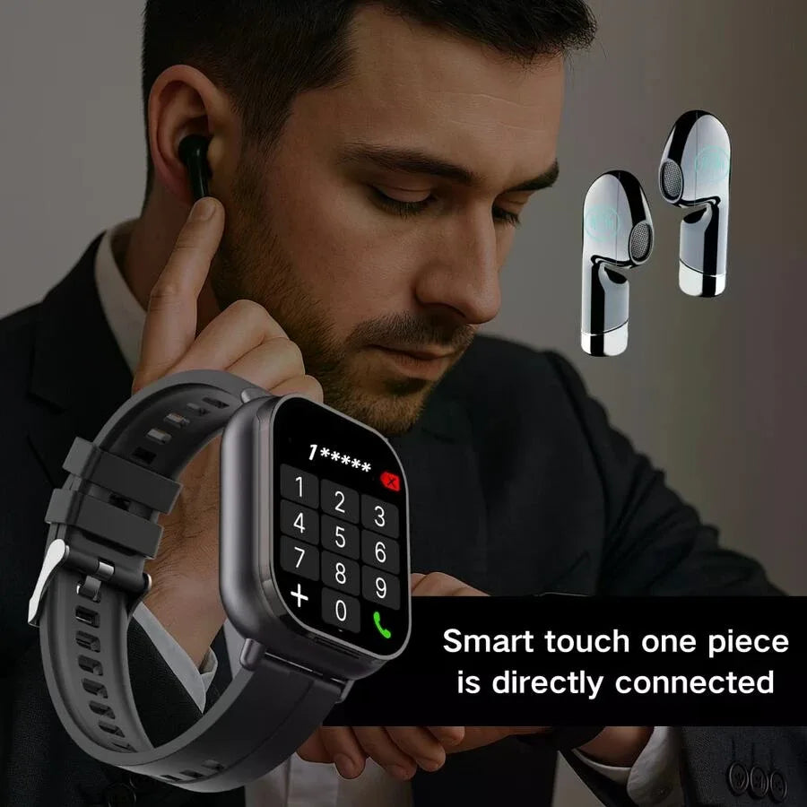 Bluetooth Sync Smart Watch With Earbuds Nfc Sleep Tracker