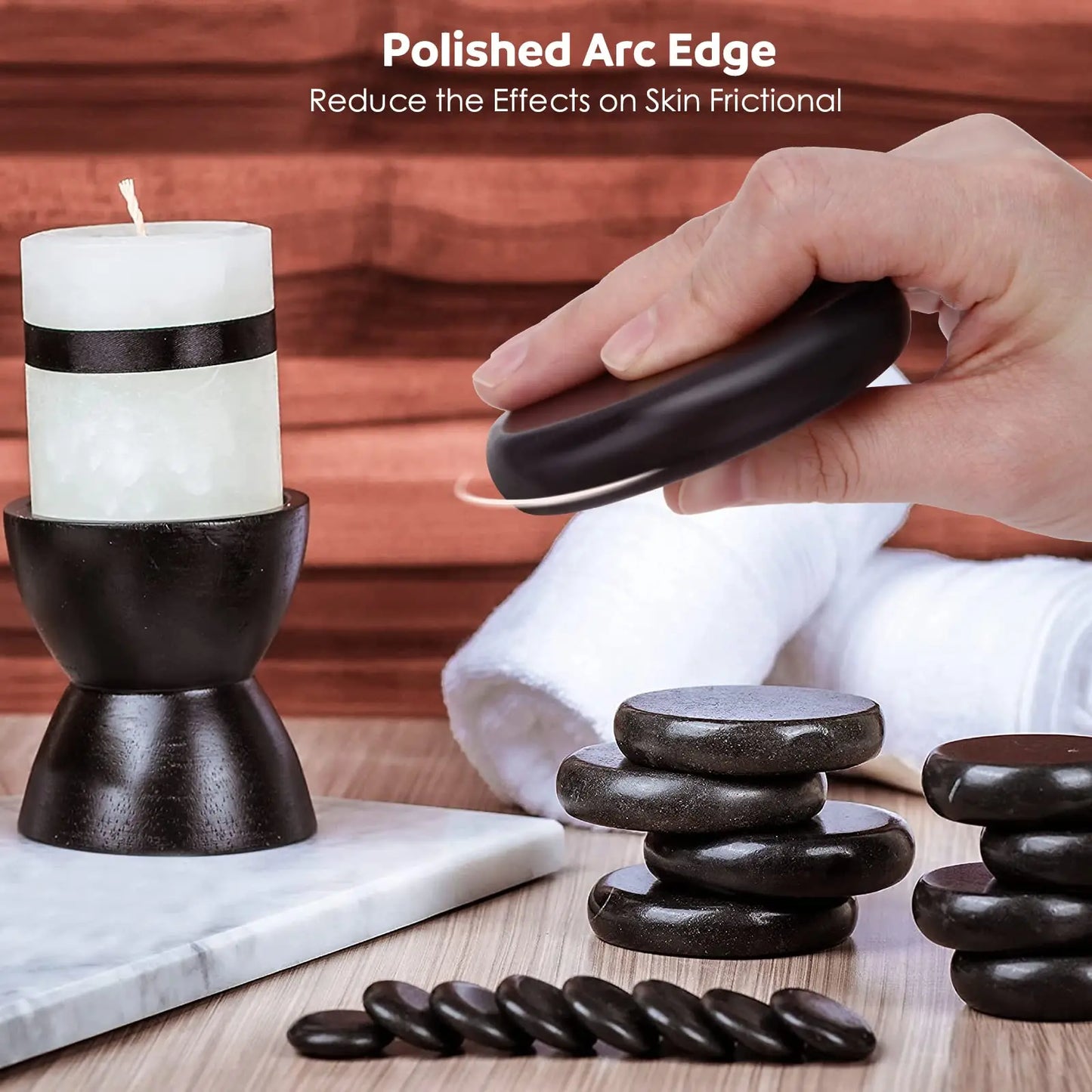 HolistHeal Professional Adjustable Hot Stone Massage Heater Set