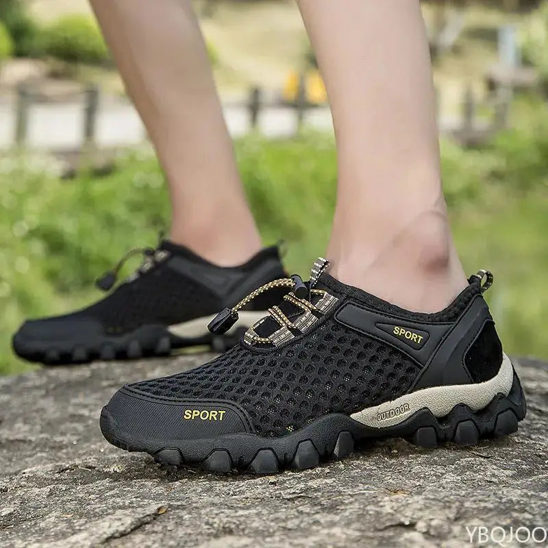 Summer Fashion Breathable Water Wading Men's Shoes Sports and Leisure Running Trend Flat Bottomed Mountaineering Sports Shoes