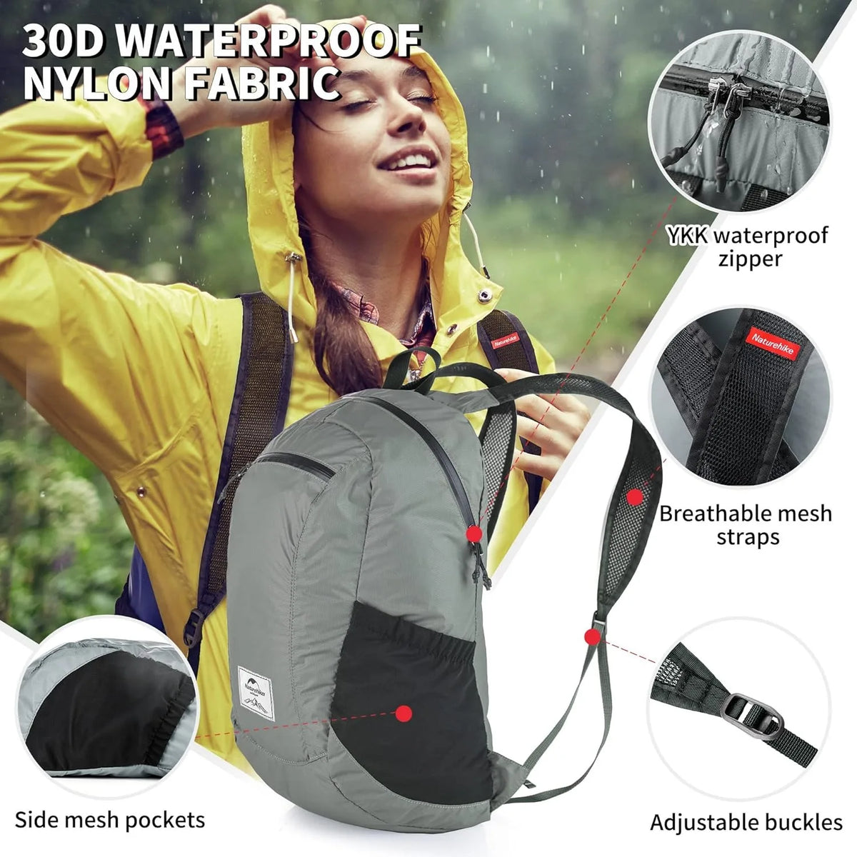 Naturehike Ultralight Waterproof Folding Backpack Outdoor Camping Hiking