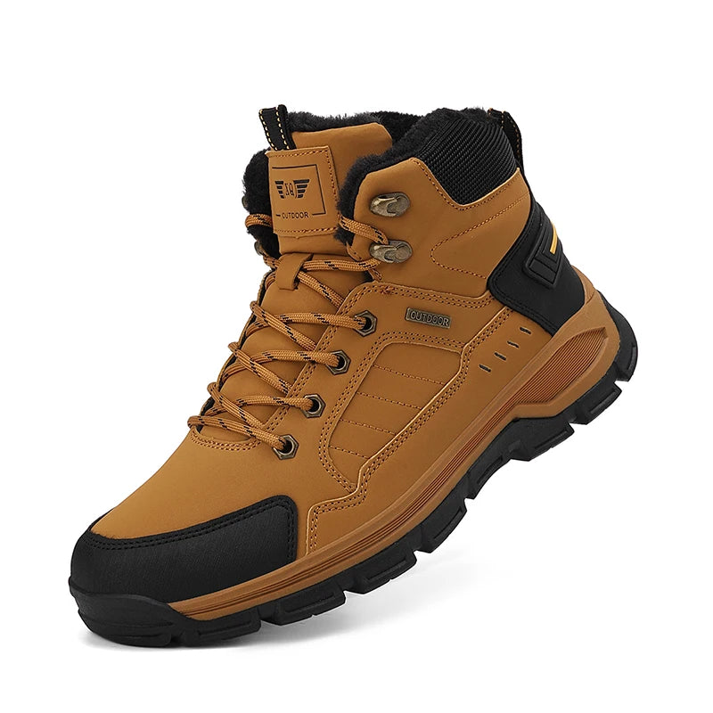 Large 48 Autumn High-Top Men Hiking Boot Winter Outdoor Shoes Lace-Up Non-slip Sports Casual Trekking Boots Man Suede Warm Shoes