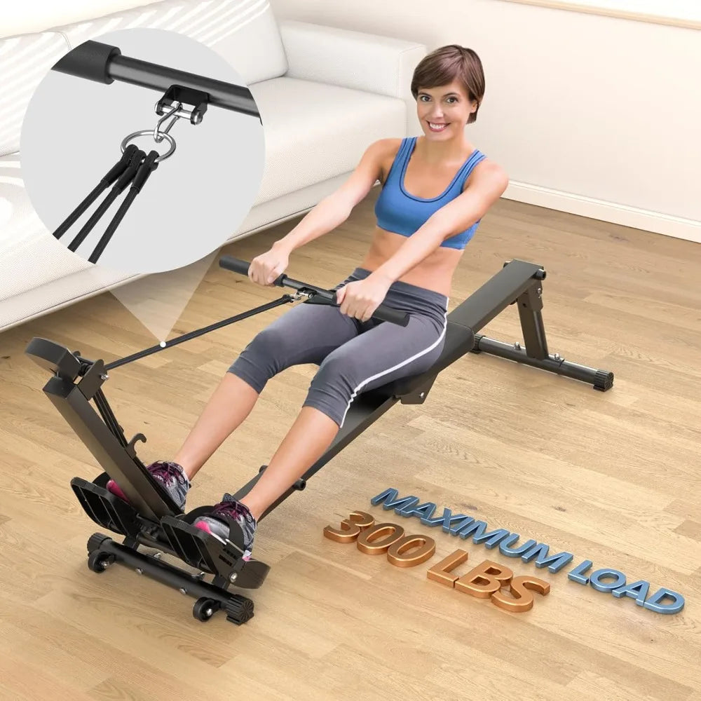 YTYIN Compact Magnetic Rowing Machine for Home Use