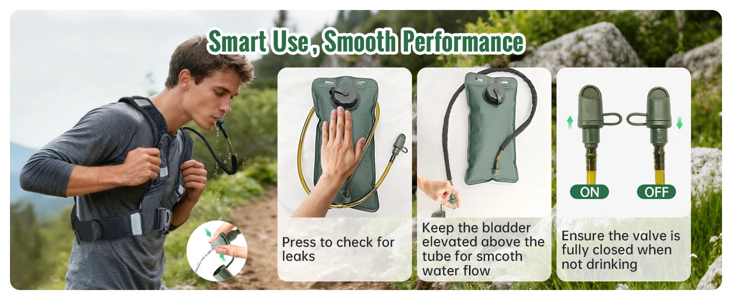 Moman Hydration Backpack With Durable Water Bladder For Outdoor Trekking