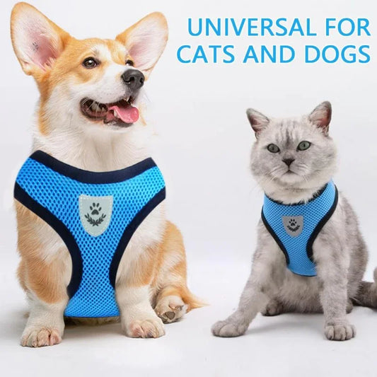 Adjustable Reflective Dog Harness With Leash