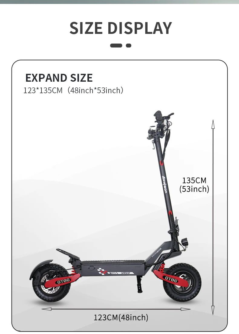 Arwibon 1200W Electric Scooter Foldable 48V Battery