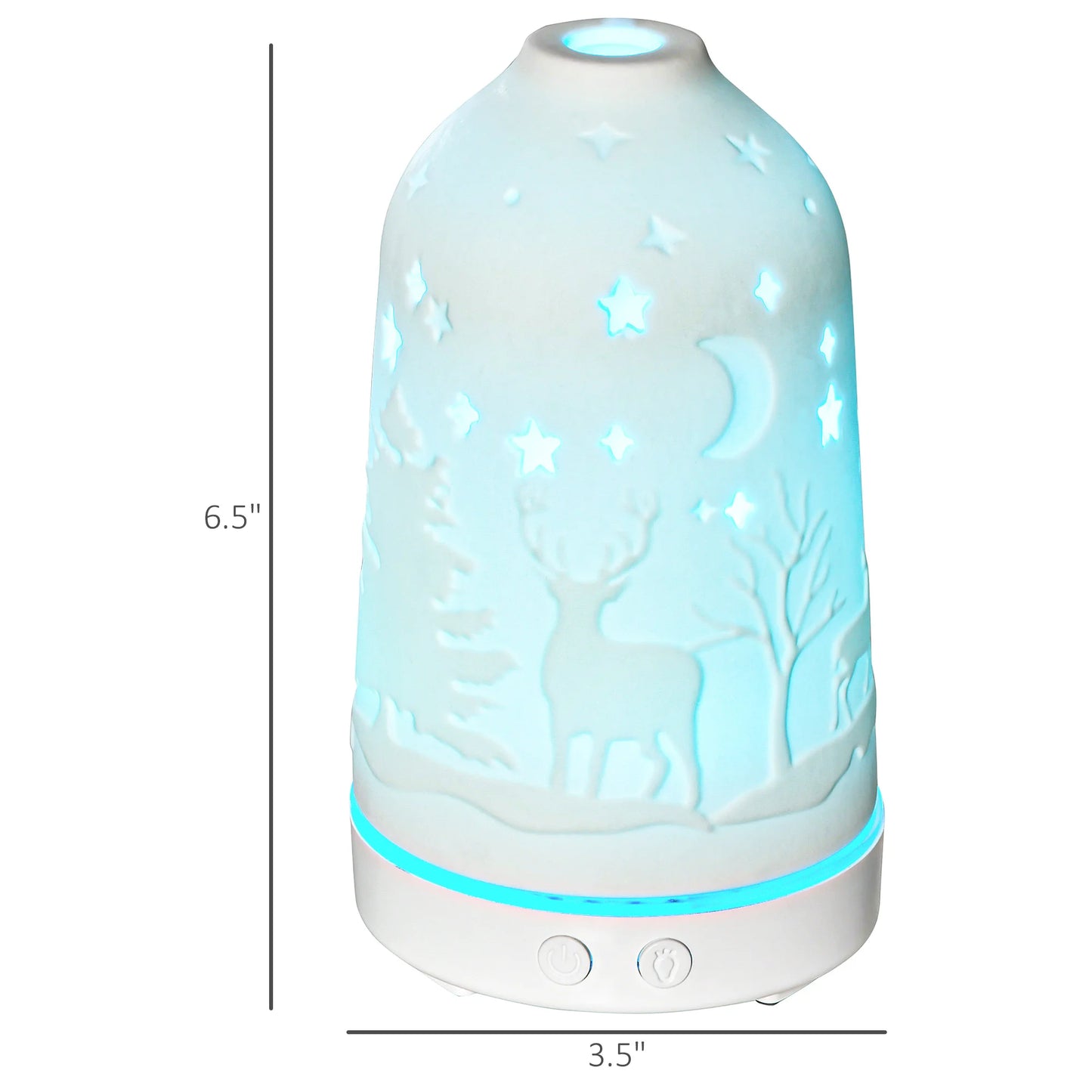 Ultrasonic Aromatherapy Diffuser Humidifier With Waterless Auto Off LED Lights